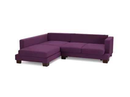 Диван Фиеста Мебель Дрезден угловой (малый) велюр Vivaldi 19 фиолетовый Длина 250 см