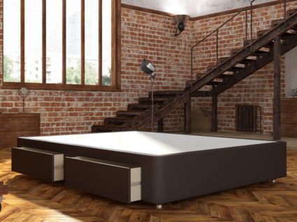 Кровать Mr.Mattress Site Box экокожа Brown 257