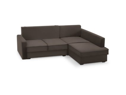 Диван Фиеста Мебель Колфилд угловой (малый) велюр Vivaldi 25 темно-коричневый