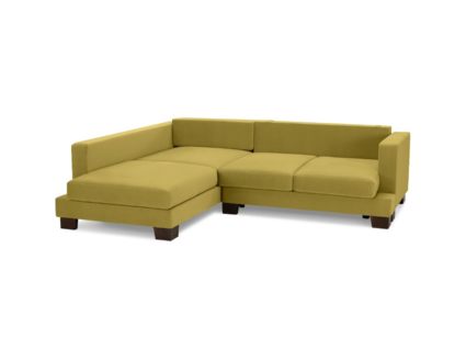 Диван Фиеста Мебель Дрезден угловой (малый) велюр Vivaldi 33 горчичный