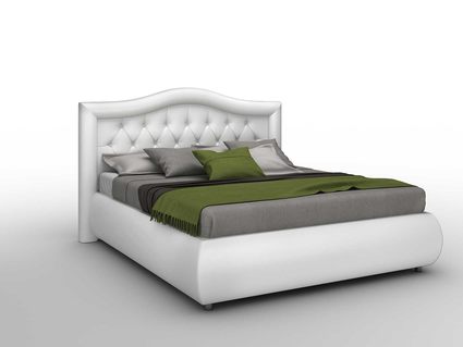 Кровать Sleeptek Premier 6 Экокожа White (с подъемным механизмом) 200х200