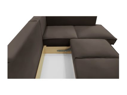 Диван Фиеста Мебель Колфилд угловой (малый) велюр Vivaldi 25 темно-коричневый