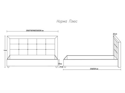 Кровать Димакс Норма + Нуар с подъемным механизмом 120х190